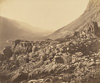 Rocks at the head of Glyn Francon. by Roger Fenton