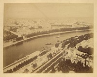 Aerial view of the Seine and the Right Bank by Louis Émile Durandelle