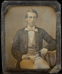 Portrait of a Seated Man with Large Bow Tie by Jacob Byerly