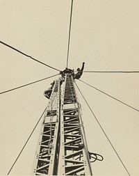 Starting to "Jump the Derrick," Empire State Building by Lewis W Hine