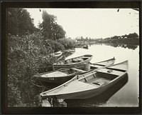 Riverscape with Boats by Eugène Atget and Berenice Abbott