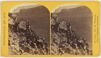 The Grand Canon of the Colorado, near the foot of To-ro-weap Valley. A view of the south wall of the gorge...opposite wall. by William H Bell