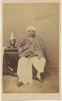 Unidentified Hindu man in turban, seated