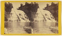 Ithaca Fall - 160 feet high - 150 feet broad - Crystal Pool in the foreground. Fall Creek. by Edward and Henry T Anthony and Co