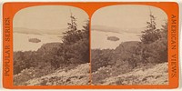 Gems of the Adirondacks. Blue Mountain Lake from Rock Island. Hathornes Rock. by Edward and Henry T Anthony and Co