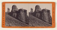 Battlement Rocks near Echo City. Union Pacific Rail Road. by Edward and Henry T Anthony and Co