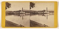 Steamboat Dock at Lake George, N.Y. French Mountain in the distance. by Edward and Henry T Anthony and Co