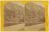 Portage at Log Cabin Cliff. This canon is 83 miles long and from 1,000 to 4,000 feet deep. [Green River. Canon of Desolation.] by Elias Olcott Beaman