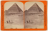 2nd Pyramid, with 3rd in background. Near Cairo, Egypt. by Charles Bierstadt