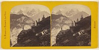 La Jungfrau. Chemin de Murren. by Adolphe Braun