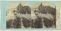 Vallee de Chamounix. Aiguille du Dru. Mont-Blanc. by Adolphe Braun