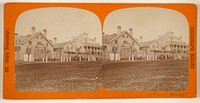 View of houses, one possibly being Brigham Young's, Utah by Charles William Carter
