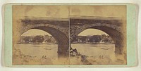 Two men fishing near bridge, Philadelphia, Pennsylvania by James Cremer
