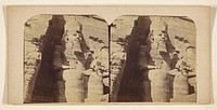 The Collosal (sic) Statue of Rameses at (Albou Simbel.) by Francis Frith