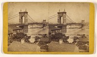 Cincinnati and Convington Bridge, from the Covington Side. [Cincinnati, Ohio] by J Harry Hoover and Edward Anthony