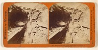 Sluice on Bed Rock - Babb claim and Tunnel in lower gravel. by Thomas Houseworth and Company