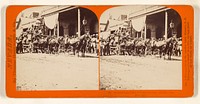 Stages Leaving International Hotel - Virginia City. by Thomas Houseworth and Company