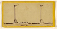 Pompey's Pillar. Alexandria, Egypt. Built of one solid shaft of red granite. by William E James