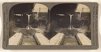 Front View of Ladle Emptying Molten Metal into Moulds, Pig Iron Machine, Pittsburg[h], Pa., U.S.A. by B L Singley