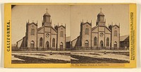 The Mission Church at Santa Cruz. by Lawrence and Houseworth