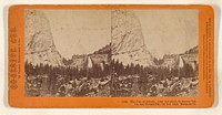 The Cap of Liberty, 4,000 feet above Yo-Semite Valley, and Nevada Fall, 700 feet high, Mariposa Co. by Lawrence and Houseworth