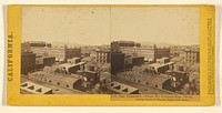San Francisco - From the Cosmopolitan Hotel, Looking Southwest - Masonic Temple - Lick House. by Lawrence and Houseworth