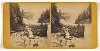 The Chasm of the Au Sable River, N.Y. No. 12. High Falls and Cascade, at Birmingham; East Side. by J C Moulton