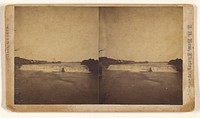 River scene with island, possibly at Cohoes, New York by J H New