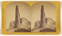 Distant View of Explorers Column, Canon de Chelle, about 900 ft. in height. by Timothy H O Sullivan