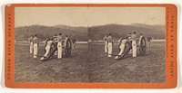 Men in uniform with cannon on field, West Point, New York by Gustavus W Pach