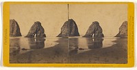 Rocks at mouth of Ten Mile River. - Mendocino Co. by John P Soule