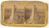 91st P.V. Vol. Tablet, on Little Round Top - looking across Valley of Death to Wheat-field, Peach Orchard & (---illeg.) by William H Tipton