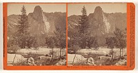 The Sentinel. Front View, 3270 feet. Yosemite Valley, Mariposa Co., Cal. by Carleton Watkins