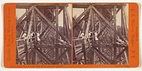 Sectional View of Portage High Bridge (among the timbers.) by Charles W Buell