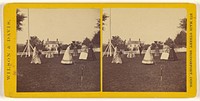 Group of women playing croquet, probably at Bridgeport, Connecticut by Wilson and Davis