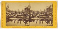 The Great Log Jam at Chippewa Falls Boom, April 6th, 1869. Estimated at 150,000,000 Feet. by Charles A Zimmerman