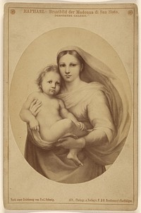Raphael: Brustbild der Madonna di San Sisto. Dresdener Galerie. by F and O Brockmann