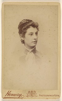 Unidentified young woman, in vignette-style by Thomas George Hemery
