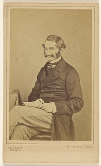 Man with moustache and muttonchops, seated by Henry Hering