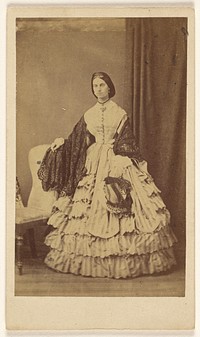Woman in long white dress and shawl, standing by Alexander Anderson