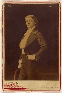 Unidentified actor, standing by Napoleon Sarony