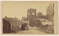 View of a church near Bath, England by H Lambert