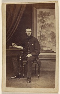 Unidentified bearded man, seated by J Picken