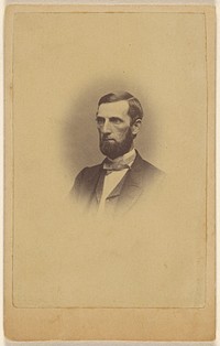 Unidentified bearded man, printed in vignette-style by C T Sylvester