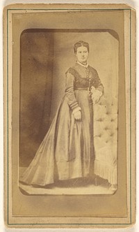 Unidentified woman, standing by Émail