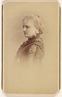 Unidentified woman in profile, printed in vignette-style by Beer and Company