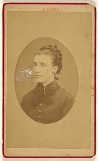 Unidentified woman, printed in quasi-oval style by R Girard