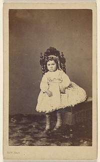 [Young girl, seated on chair]. by Roy