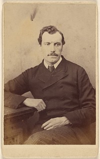 Unidentified man with moustache, seated by Theo Stroefer