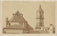Church of Salud dome and San Juan church tower, Malaga, Spain